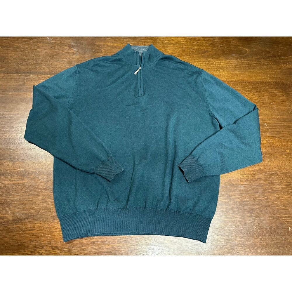 Merino Wool Blend Sweater Men XL Layer Outdoor Winter Warm Old Money Academia